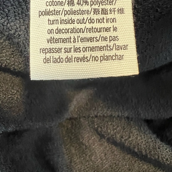 Victoria’s Secret Pink Checkered Long Sleeve Black Pullover Hoodie Sweatshirt - Picture 8 of 9